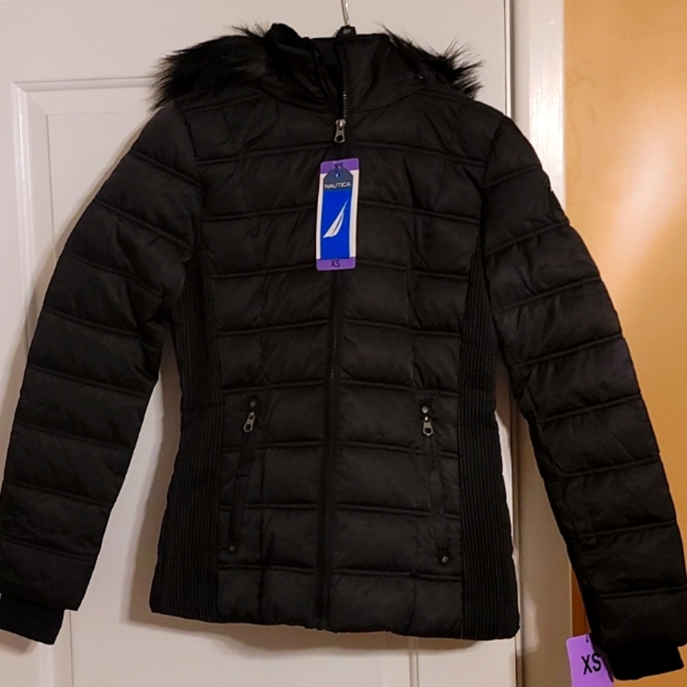 NWT Nautica Puffer Jacket, Black, Women, Size X-Small